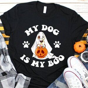 My Dog is My Boo Halloween TShirt, Cute Halloween Shirt, Spooky Dog Tee